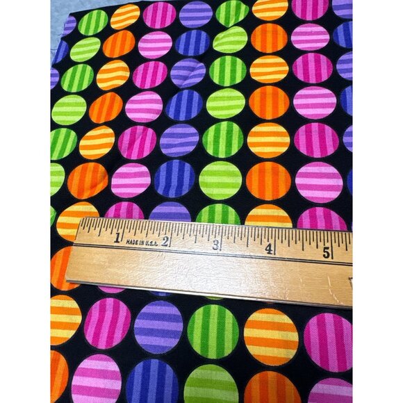 Lakehouse Dry Goods Little Inner Circle Fabric 15"x44" Striped Dots Multicolor C - Picture 2 of 7